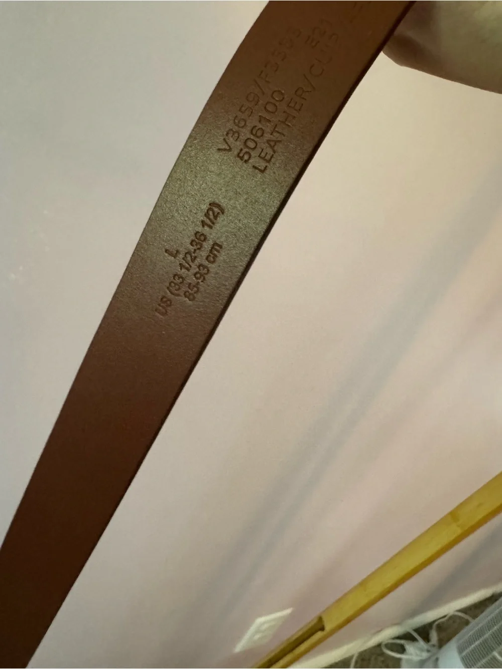 Leather Belt in Brown with gold hardware